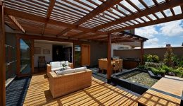 pergola with polycarbonate roofing